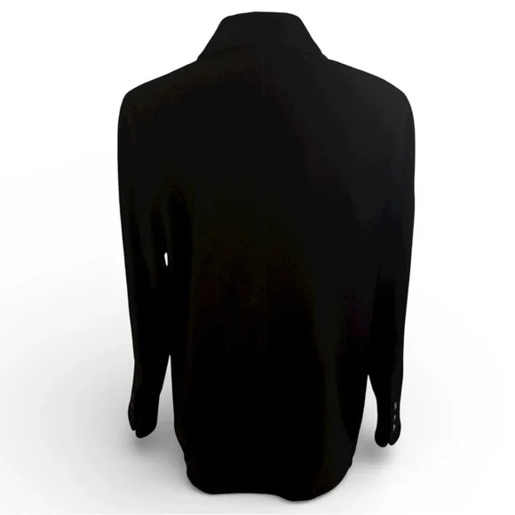 Jason Kole‎ Black Wool Jacket Blazer Large USA Made Snap Button Lined - Picture 2 of 10